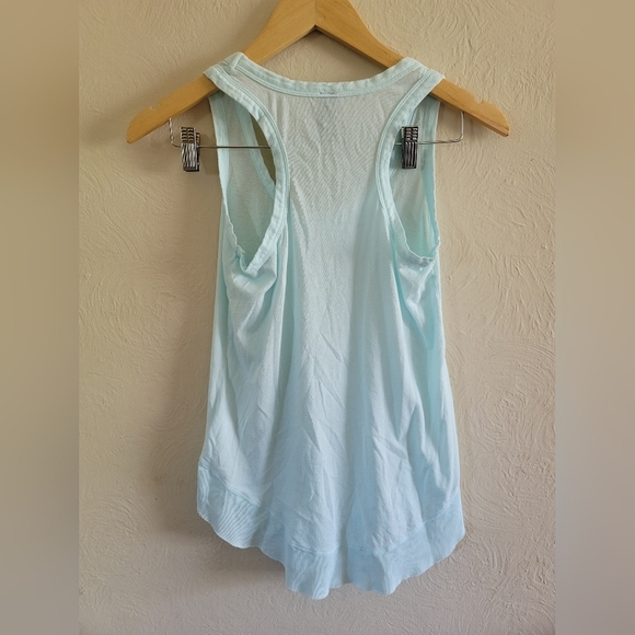 Bobi Los Angeles Lightweight Jersey Curved Hem Tank,  Light Blue, Size‎ XS - Picture 2 of 4